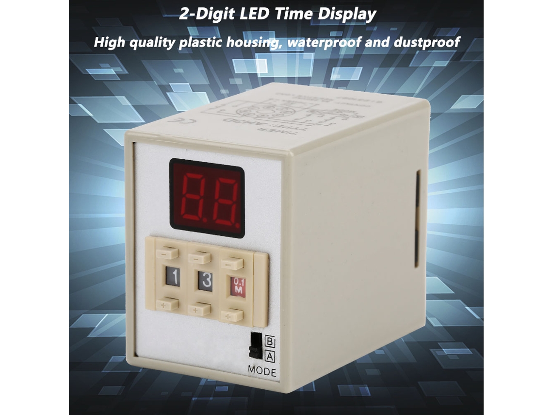 Relé Timer Led Digital Ah3d Ajustável 110vac