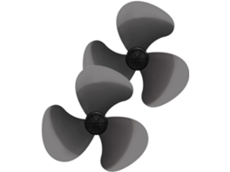 2 Peças De Pás De Ventilador Em Plástico Preto Transparente