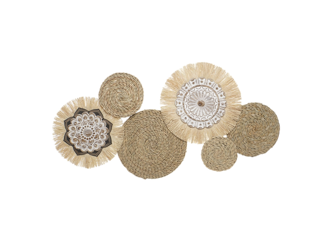 Decoração de Parede em Fibra Metálica Natural, 127,6 X 7 X 66,7 Cm ALEXANDRA HOUSE LIVING