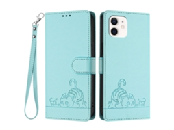 Capa Pega Para Iphone 12 Pele Sintética Verde