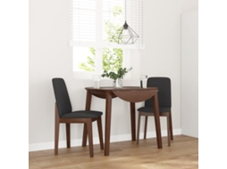 Vidaxl Cadeiras De Jantar Com Almofadões 2 Pcs Madeira Maciça Castanho