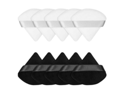 10pcs Esponjas Triangulares De Maquiagem Para Pó Cosmético - Macia, Reutilizável E Portátil
