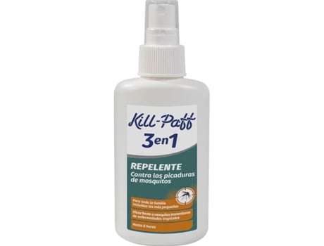 KILL PAFF Repelente Contra Las Picaduras de Los Mosquitos 3 En 1 Spray 100 Ml