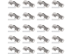 Conjunto Com 20 Dobradiças Para Armários, Sem Furos, Portas De
