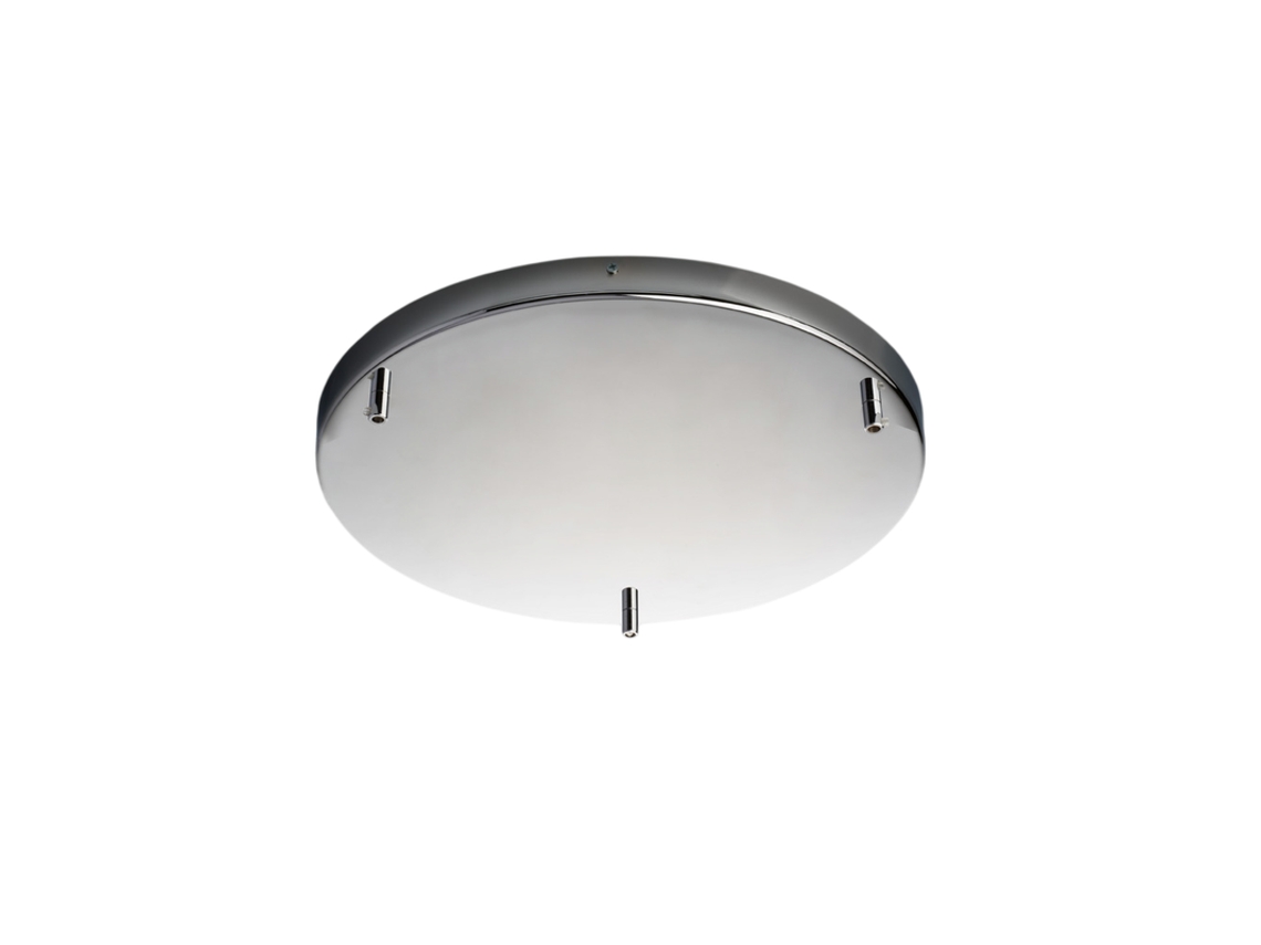 Roseta Roseta Multicabos Em Ferro Cromado D. 40 Com 3 Furos H.3 Ø40 Bl290-pl3-dm40-cr
