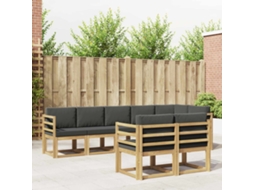 Vidaxl Conjunto De Sofás Para Exterior 8 Unid. Branco E Antracite