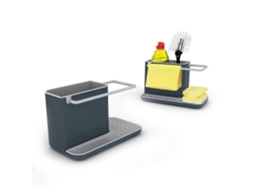 Organizador Para Pia De Cozinha Cinza E Preto, Suporte Multiuso Para Utensílios E Acessórios De Limpeza