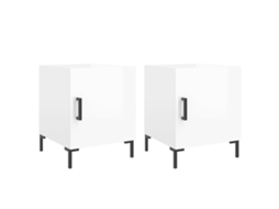 Bedside Cabinet, Bedside Cabinets Vidaxl Branco Madeira Processada (n/a)