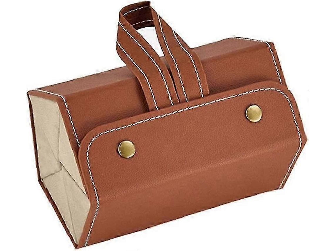 Estojo Organizador De Óculos De Sol De Couro Marrom Para 5 Óculos Dobráveis Olysi Shop