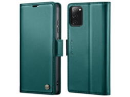 Capa Para Samsung Galaxy S20 Fe Borboleta Fivela Litchi Textura De Telefone De Couro Rfid Antirroubo Azul Perolado