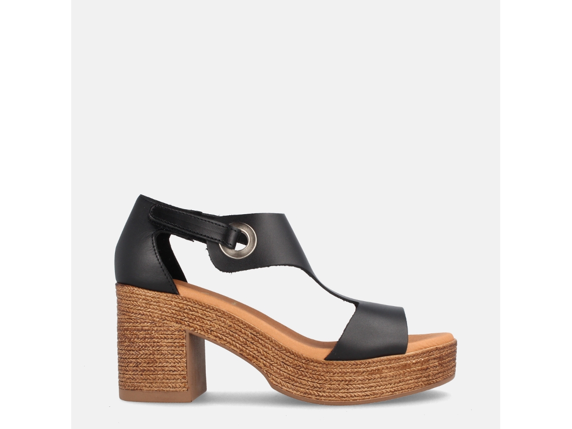 Sandálias De Mulher Marila Shoes Berlin Pele Preto (39)