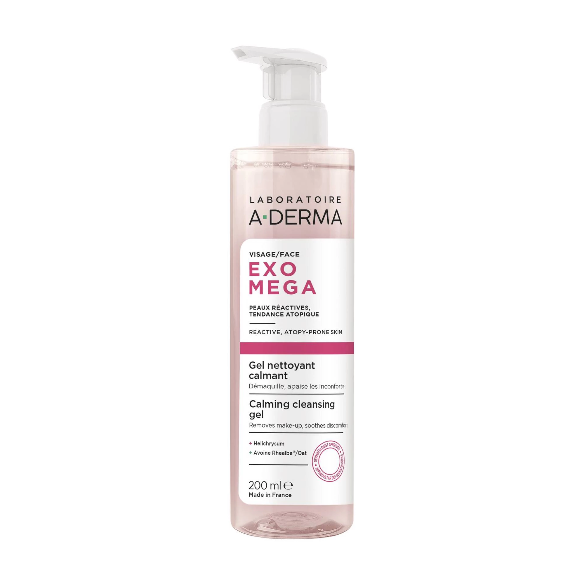 Face Exomega Claming Cleansing Gel A DERMA