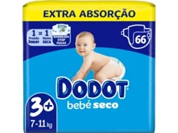 Fraldas Bebé Seco Extra 7-11kg T3+ DODOT emb. 66 un