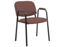 Cadeira para visitantes Ken Pro em tecido marrom CLP