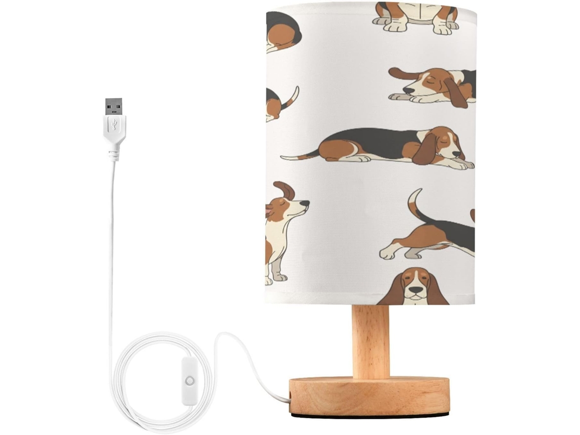 Abajur De Cabeceira Fofo Em Formato Cachorro Para Quarto, Luminária De Cabeceira Led, Luminária De Leitura Com Portas