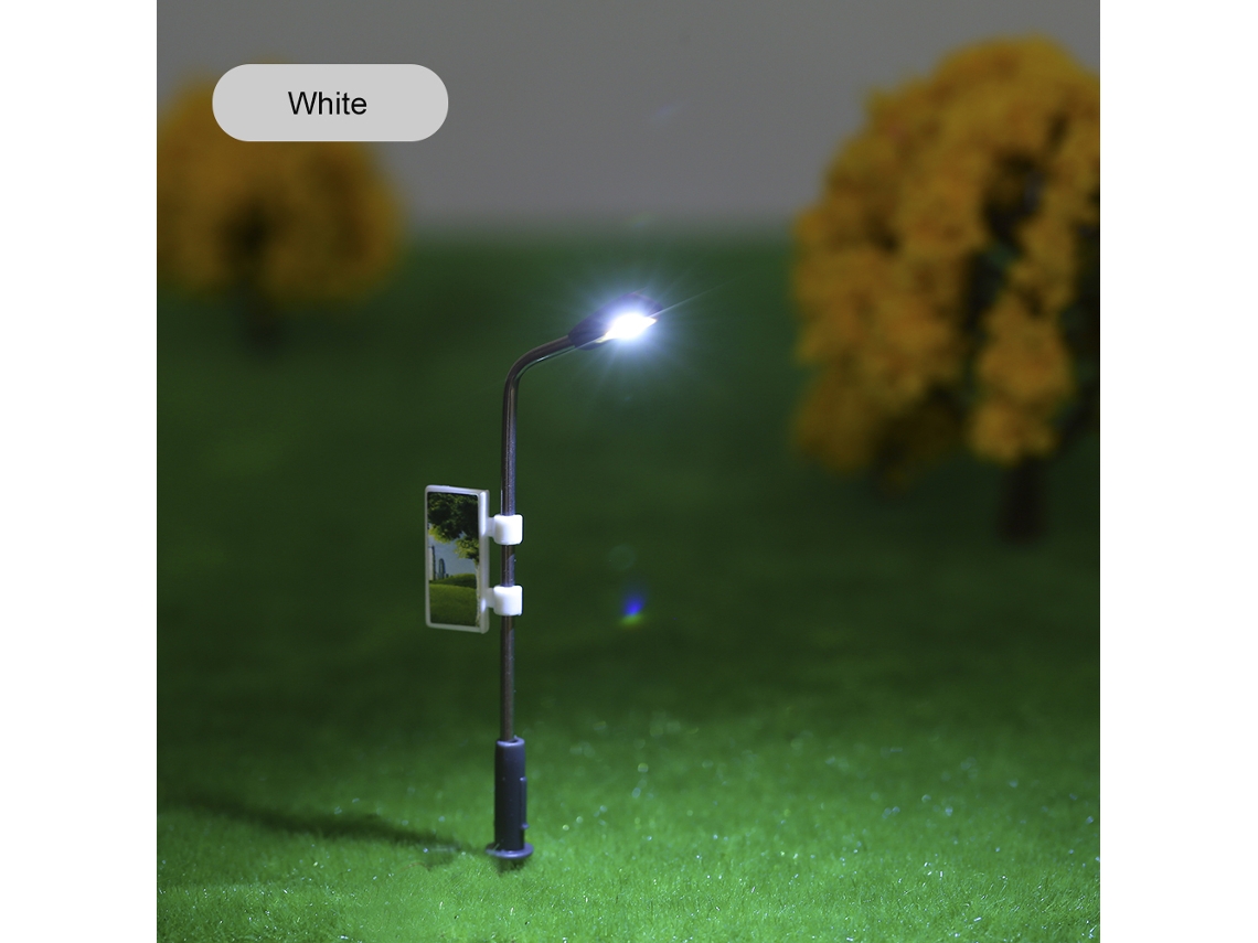 Mali 20pcs Lâmpadas de Rua Modelo Led Branco 1:150 Escala 90mm para Cenário Ferroviário Jardim