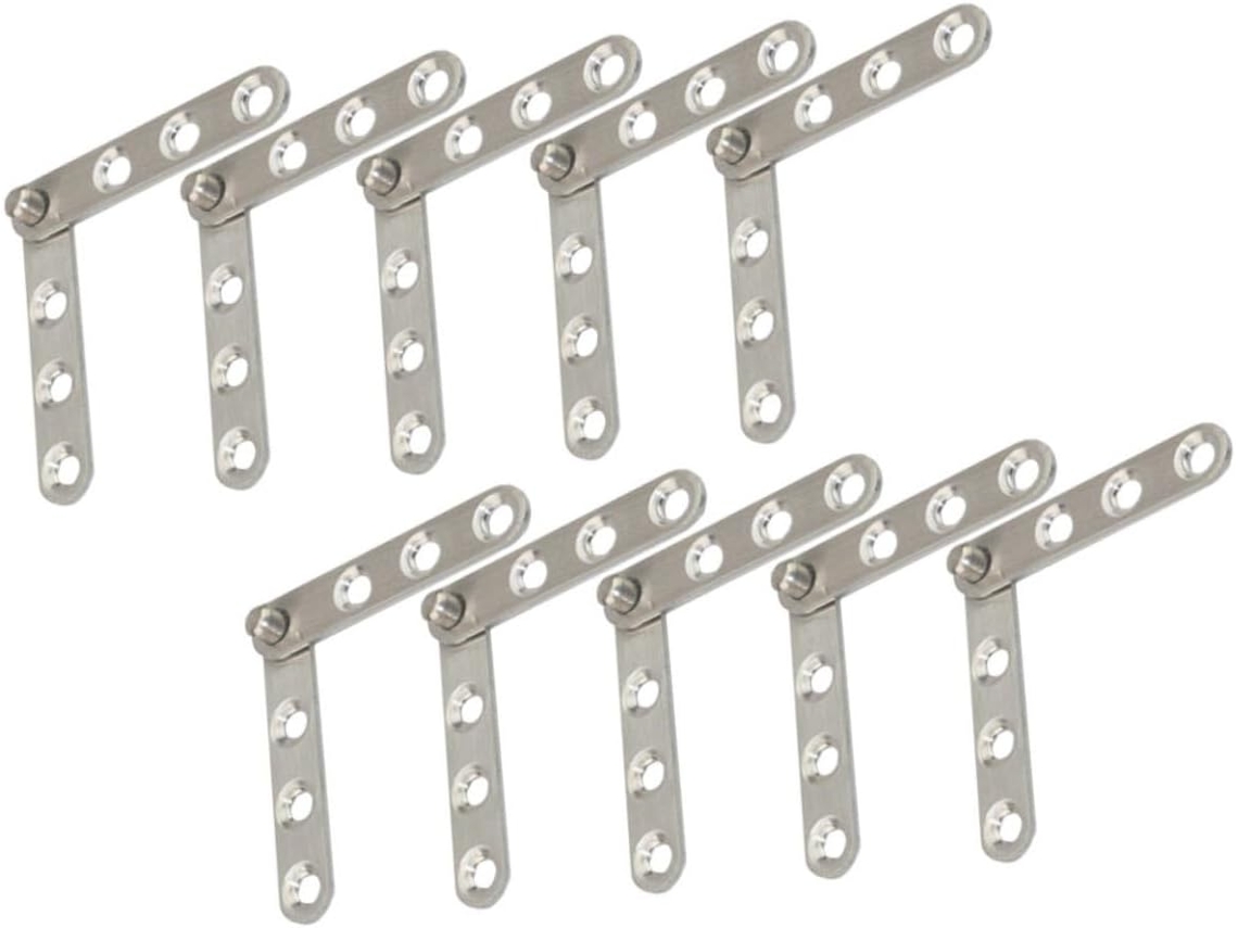 Conjunto De 10 Dobradiças Aço Inoxidável Para Armários, Ocultas 360