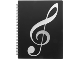 Pasta Partituras A4, Organizador De Documentos Musicais, 20 Páginas, Material Pp E Liga De Alumínio, Fácil De