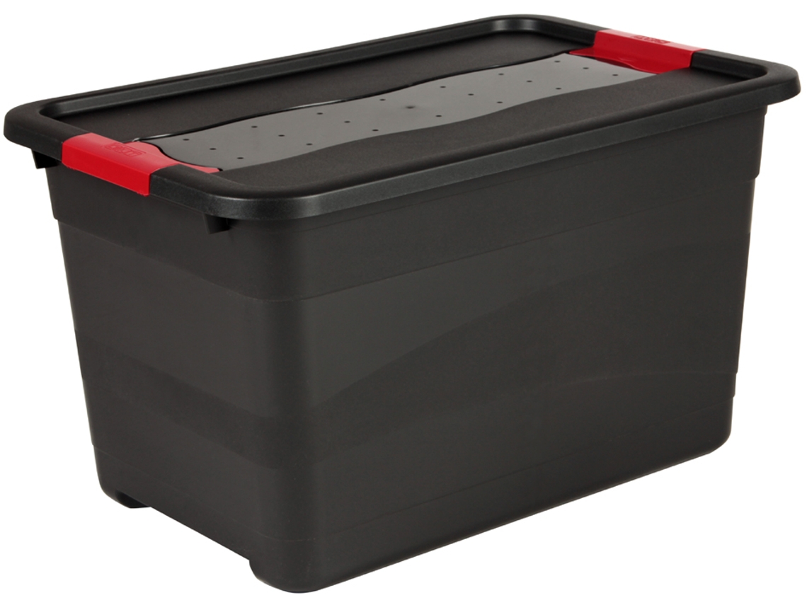 Caixa de Armazenamento Keeper Eckhart 52 Litros Grafite/Vermelho KEEEPER