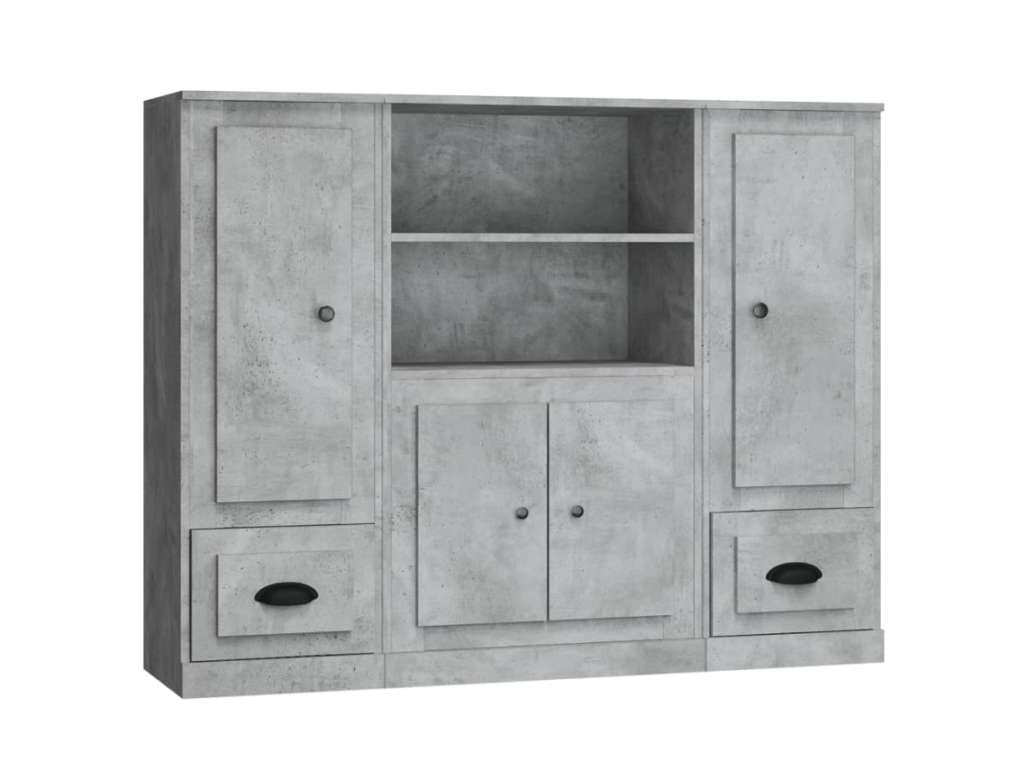 Highboard, Highboards Vidaxl Cinzeto Madeira Processada (n/a)