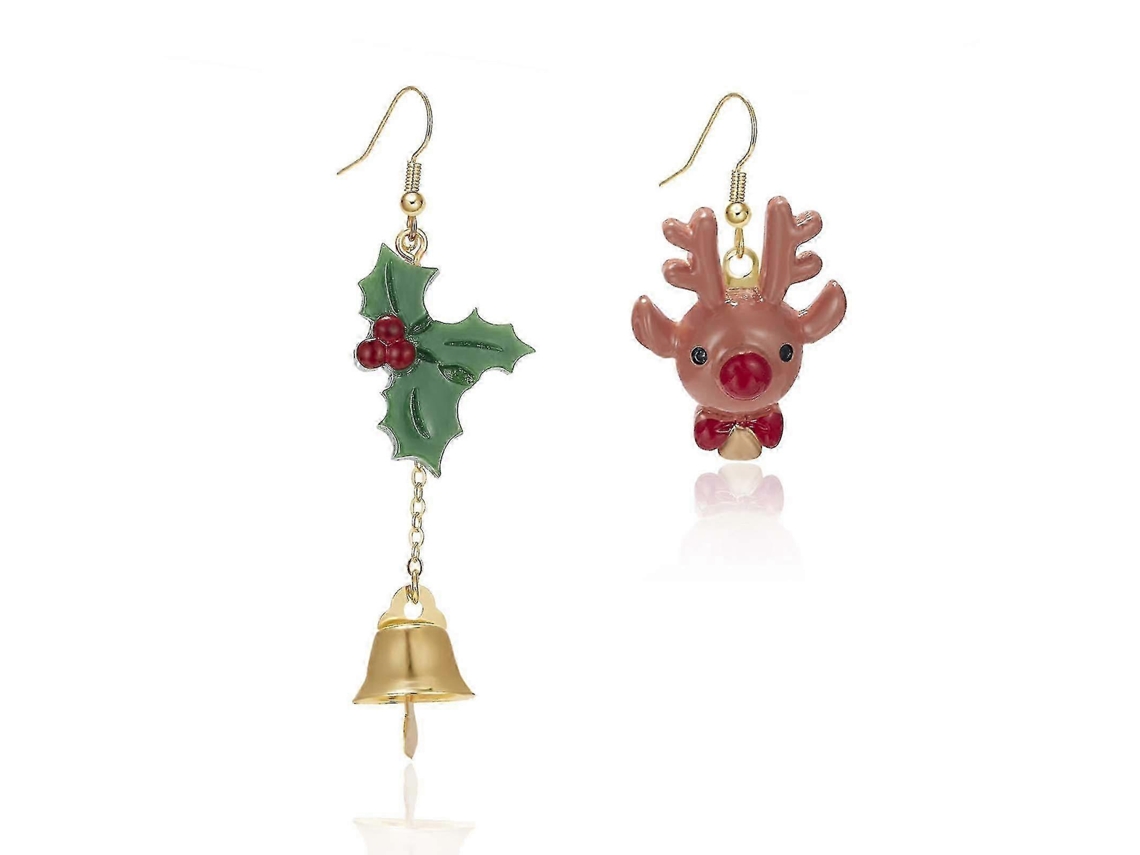 Brincos Assimétricos De Natal Modernos