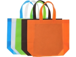 Sacolas de Compras Dobráveis e Práticas em Lona, Pacote com 25 Unidades, Reutilizáveis, Leves CHABERLU