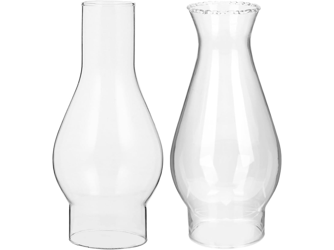 Conjunto De 2 Peças De Vidro, 175x56x57 Cm E 175x35x54 Cm, Estilo Vintage.