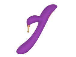 Vibrador De Massagem De Silicone Impermevel Multifrequncia De Cabea Dupla Para Mulheres (roxo)