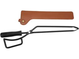 Pinça Para Carvão Em Aço Inoxidável Reforçado, Ideal Para Lareiras, Camping E Churrascos Ao Ar Livre, 32cm Cor Curry