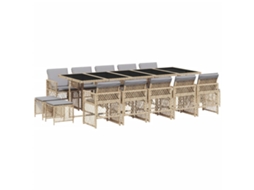Garden Dining Set, Garden Dining Sets Vidaxl Bege Rattan / Vime (n/a)