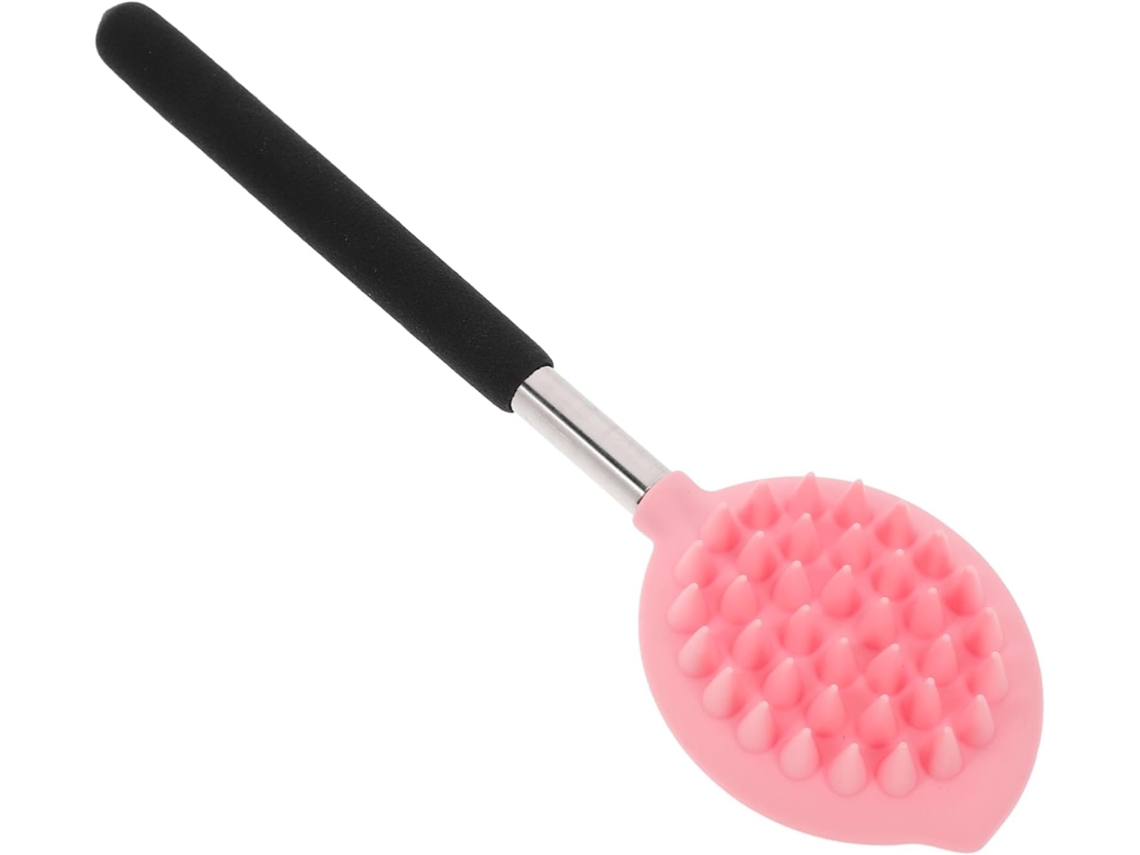 Lurelia Acessório De Duche Com Escova De Silicone Para Banho, Cabo Longo, Massagem Suave E Portátil, Uso Diário