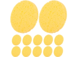 Esponjas Faciais Redondas De Celulose Natural Bege, Pacote Com 50 Unidades, Macias.