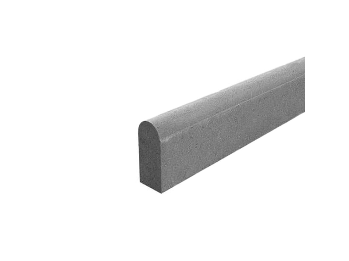 Meio fio Decorativo 100x20x8 Cm. Unidad / Semicírculo / Gris