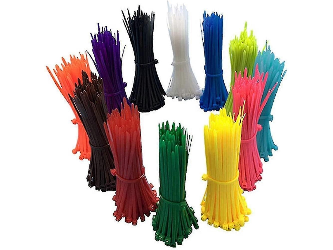 Conjunto de 1200 Abrazaderas de Cable Coloridas 100x2.5mm de Nylon Resistente para Organización Y Proyectos Diy