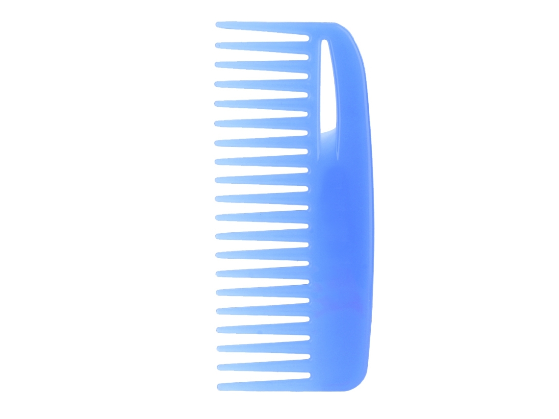 Pente De Modelagem De Cabelo De Dentes Largos Antiestático Colorido Com 19 Dentes Em Abs Resistente Ao Calor Azul