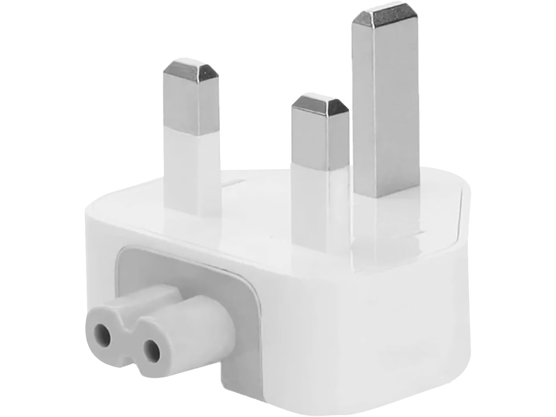 Adaptador De Tomada Parede Com 3 Pinos Padrão Reino Unido, Compatível Com Carregador De Iphone 14, Macbook Pro, Air, Mac, Ibook, Ipad, Etc.(branco)