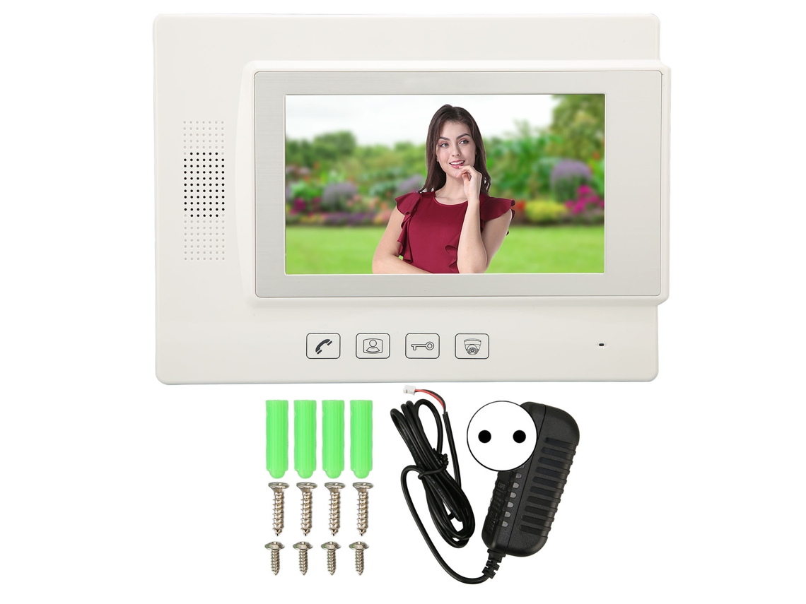 Sistema de Interfone com Câmera 7 Polegadas, 100 240v, Plugue Eu para Apartamento, Villa, Hotel, Escritório