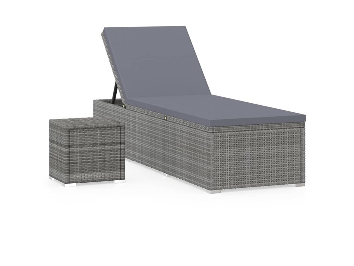 Sun Lounger, Sun Loungers Vidaxl Cinzeto Rattan / Vime (n/a)