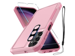 Capa Protetora Completa, Resistente E À Prova De Choque, Protetor De Lente Da Câmera.rosa Fofo, Para Samsung A15