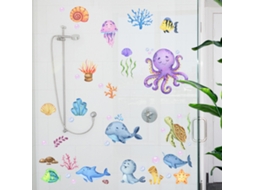 Adesivos De Parede Adesivos De Parede Do Mundo Marinho Decalques De Parede Para Slowmoose