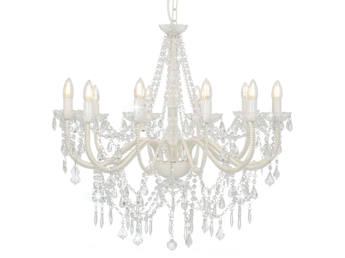 Chandelier, Chandeliers Vidaxl Branco Metal (ø 80 X 75 Cm)