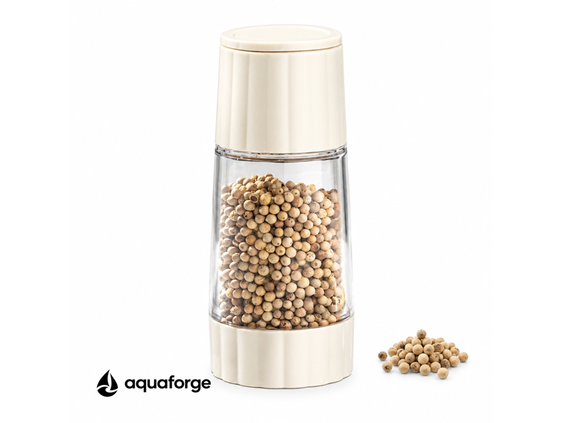 Moinho Manual De Pimenta E Sal Aquaforge Para Pimenta E Sal, Branco