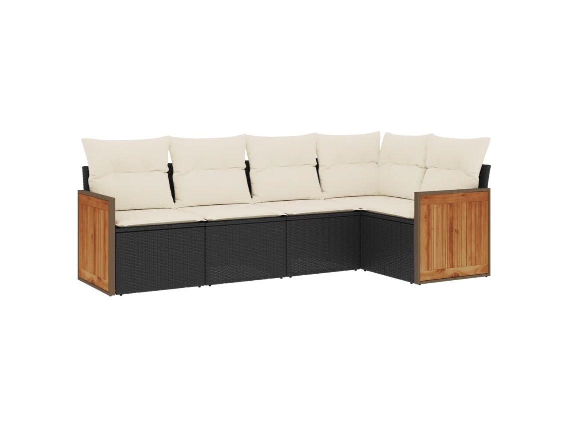 Garden Sofa Set, Garden Sofa Sets Vidaxl Preto Rattan / Vime (n/a)