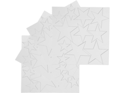 Conjunto 40 Estrelas Autoadesivas Parede Removíveis Ideais Quarto Banheiro Efeito Refletivo GOKOCO