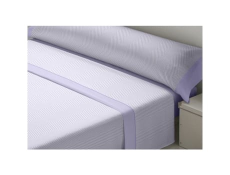 Conjunto De Lençol Dor Varto Algodão Roxo (180x200)