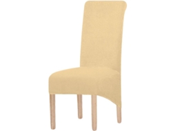 Tapa Para Silla De Comedor Jacquard Con Gran Elasticidad Color Beige 2 Piezas