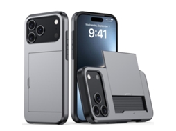 Capa Protetora À Prova De Choque Para Iphone 17 Pro - Compartimento Para Cartão