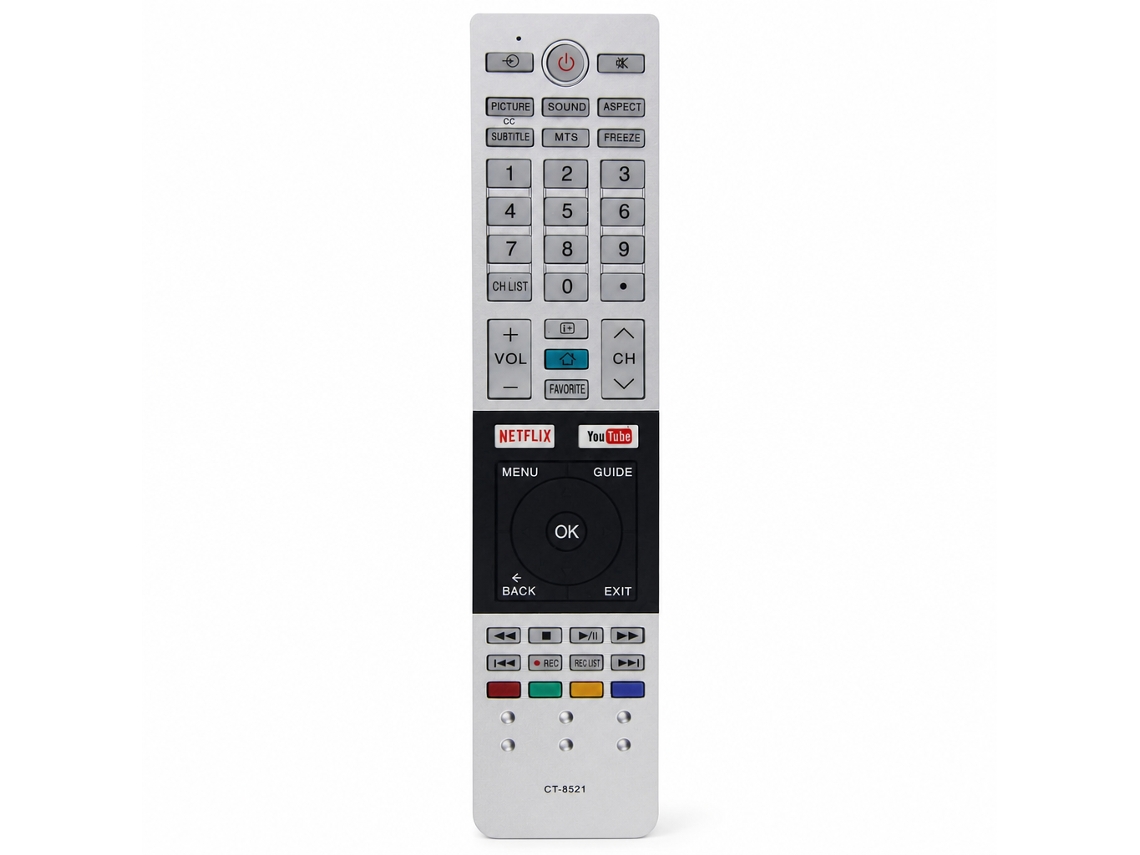 Comando À Distância De Substituição Para Tv Compatível Com Toshiba Ct-8521, Sem Programação