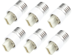Adaptador Conversor De Lâmpadas E27 Para G9 Resistente Ao Calor Para Lâmpadas Led E Halógenas, 6 Peç Gokoco