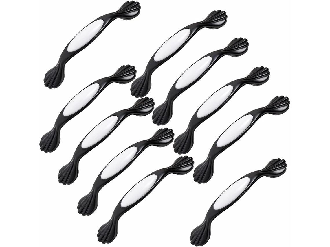 Conjunto De 10 Puxadores Cerâmica Branca Para Portas Armários, Gavetas, Guarda Roupas Infantis E Escritórios Diâmetro
